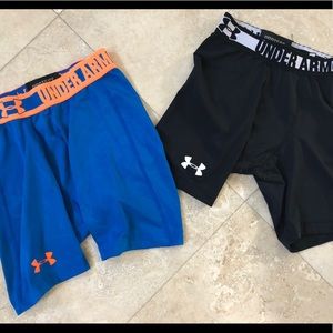 2 pr EUC Under Armor heat gear compression boxer